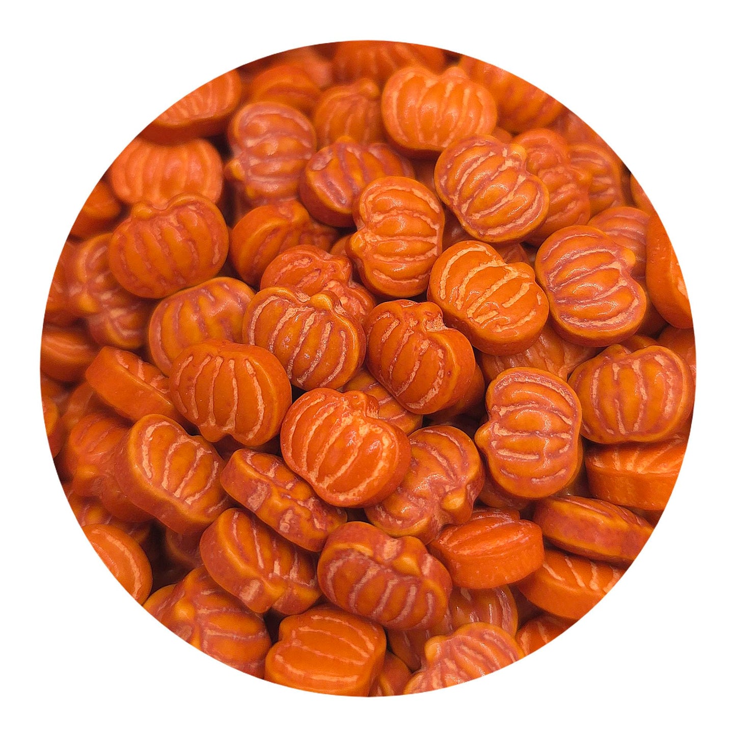 NCS Dark Orange 10MM Pumpkin Edible Candy Cake Toppers, 8 ounces