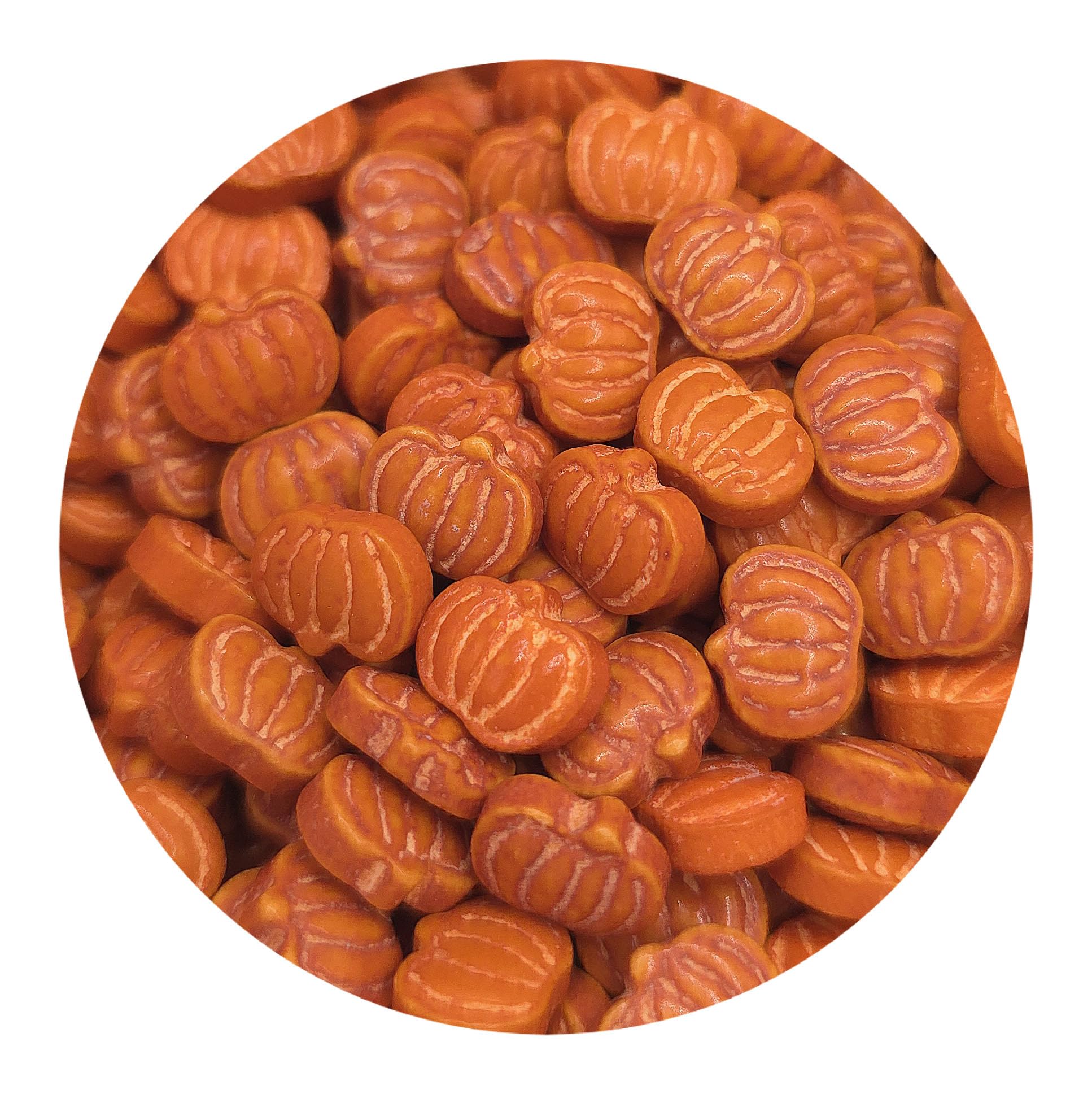 NCS Dark Orange 10MM Pumpkin Edible Candy Cake Toppers, 8 ounces