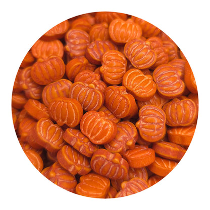 NCS Dark Orange 10MM Pumpkin Edible Candy Cake Toppers, 8 ounces