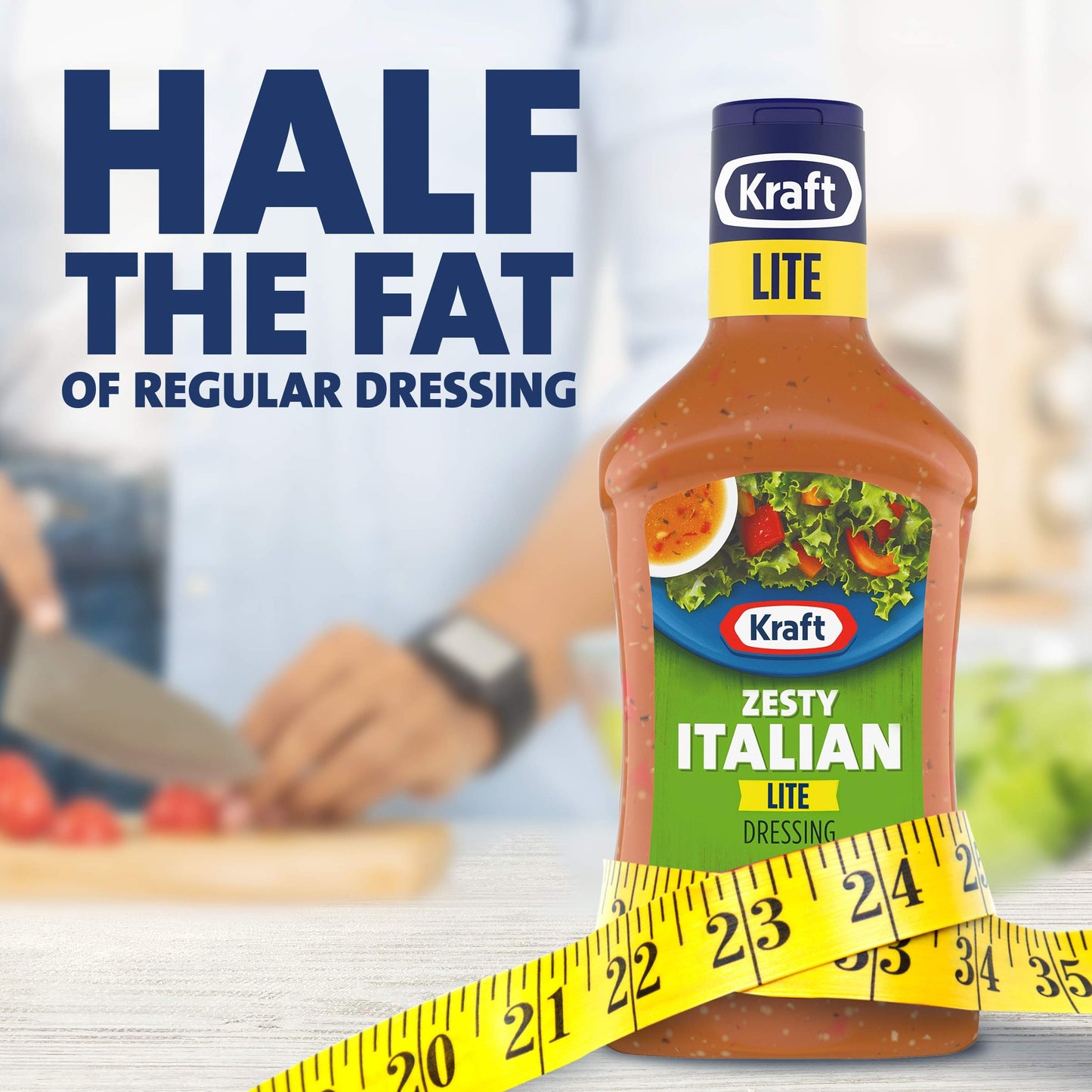 Kraft Zesty Italian Lite Salad Dressing (16 fl oz Bottles, Pack of 6)