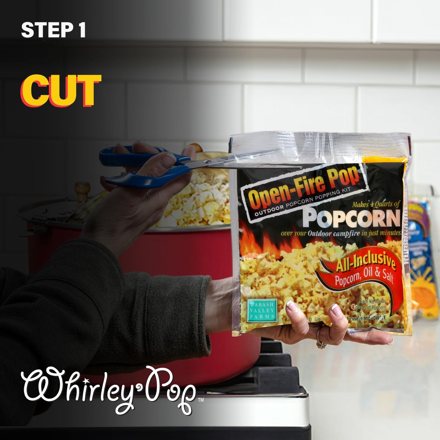 Wabash Valley Farms Popcorn Machine Popcorn Packets, Less Salt & Oil, 10 Kits, 32 Ounce