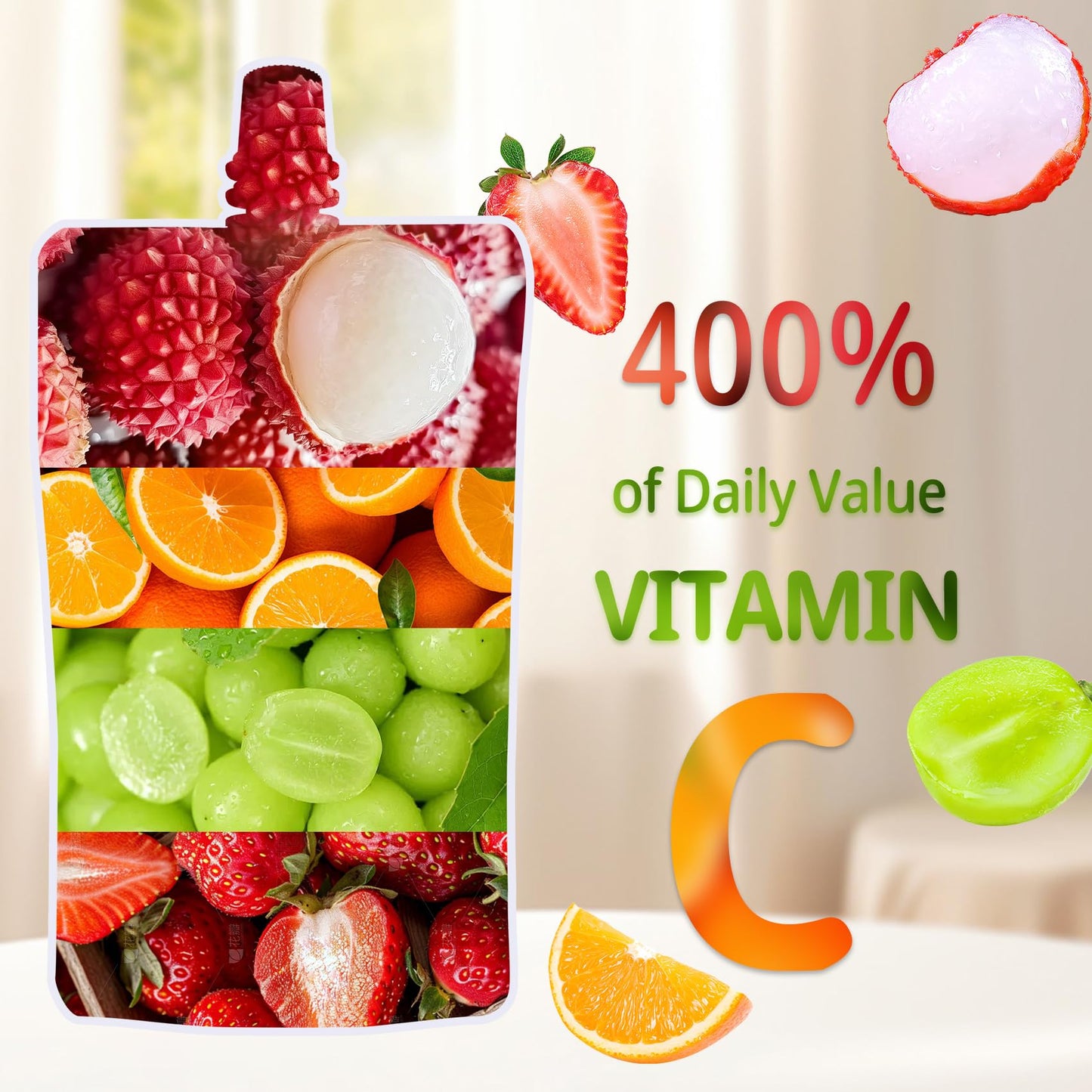 VOLO VERO Konjac Jelly Pouch Drinkable Variety Pack, 7 Calories, 10 Pack, 0 Sugar, Gluten Free, Keto, Collagen Peptides Healthy
