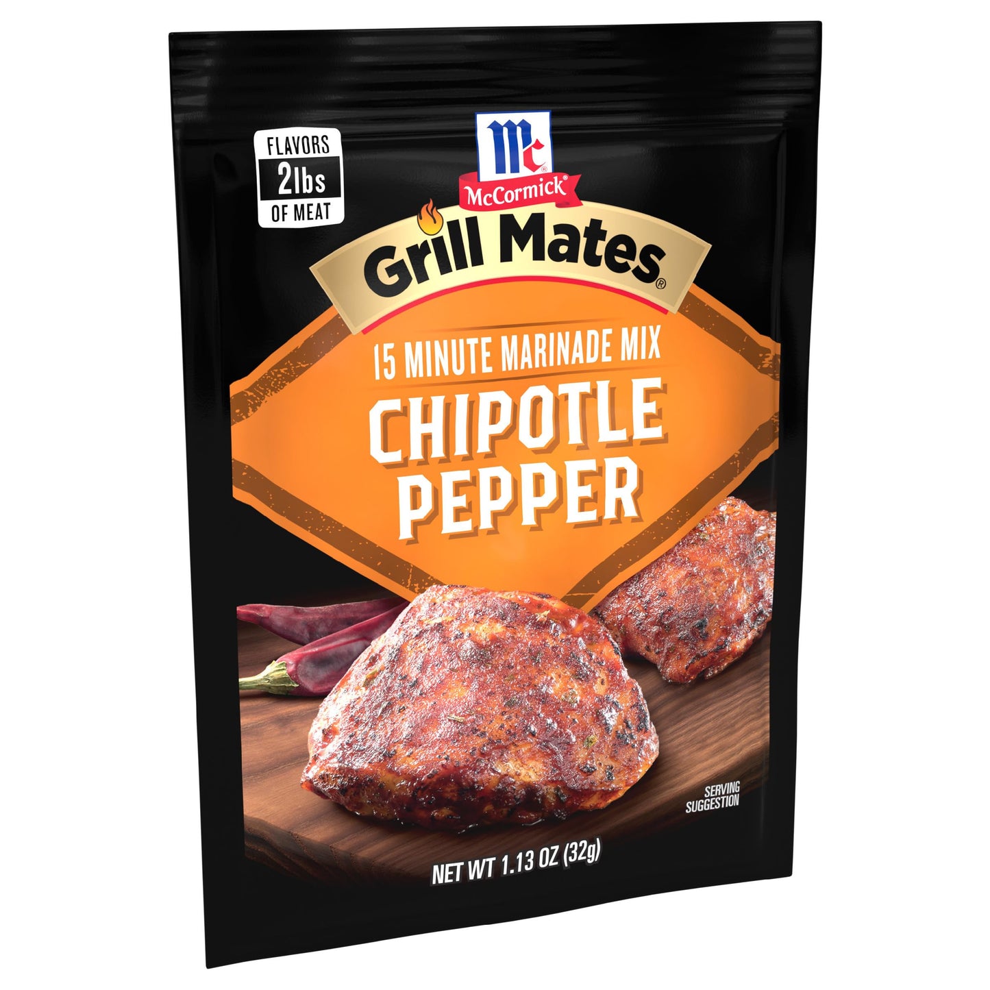 Mccormick Grill Mates Chipotle Pepper Marinade Mix, 1.13 Oz (Pack Of 12)