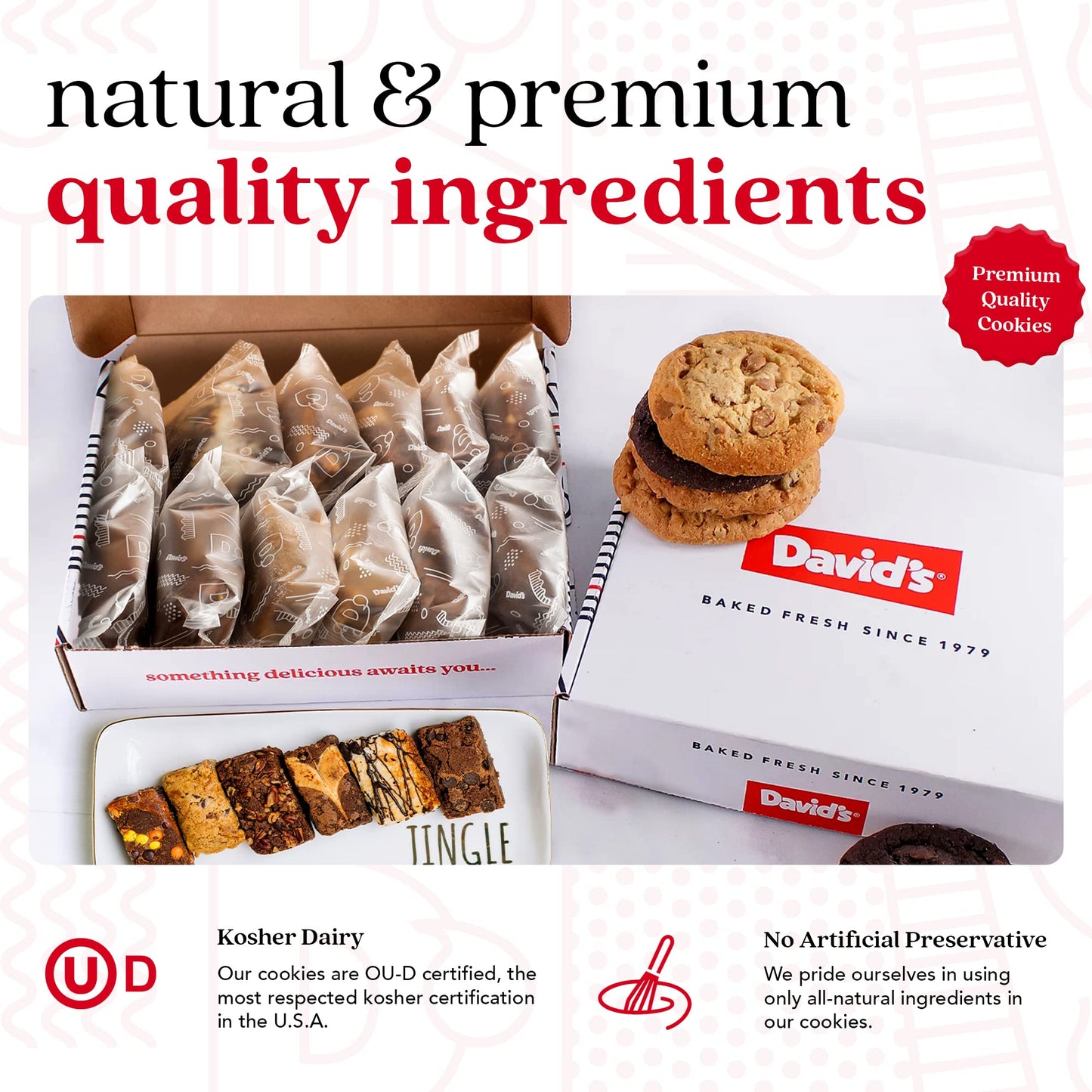 DAVIDS COOKIES Assorted Cookies & Brownies in Carton Box | Enjoy Our Homemade, Delicious, Great for Sharing Freshly-Baked Food