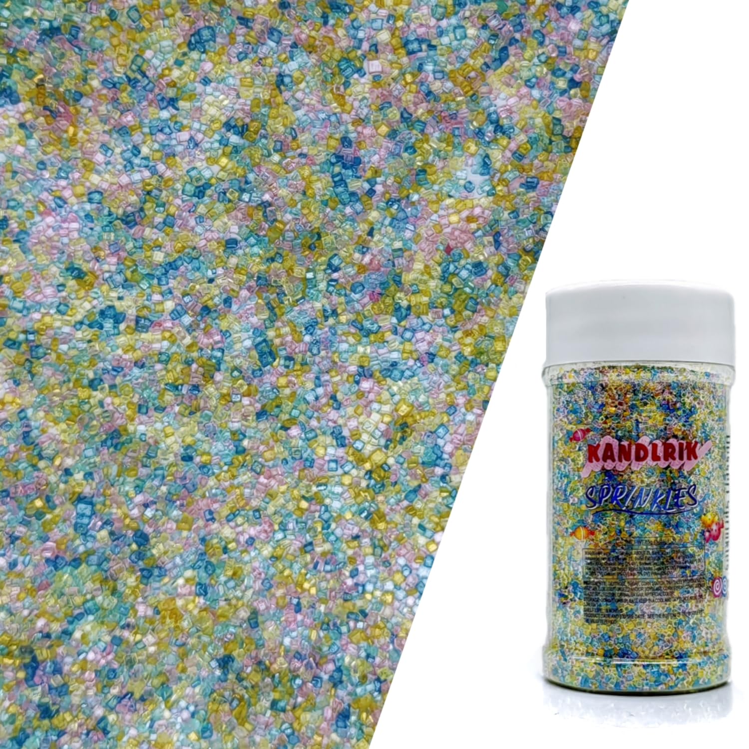 Edible Sanding Sugar Sprinkles for Cookie Decorating, Sugar Sprinkle Mix For Celebration Cakes, Cupcakes, Cookies, 3OZ (Blue&Pur