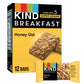 KIND Breakfast Bars, Honey Oat, Gluten Free, 3g Protein, 6 Count (12 Bars)