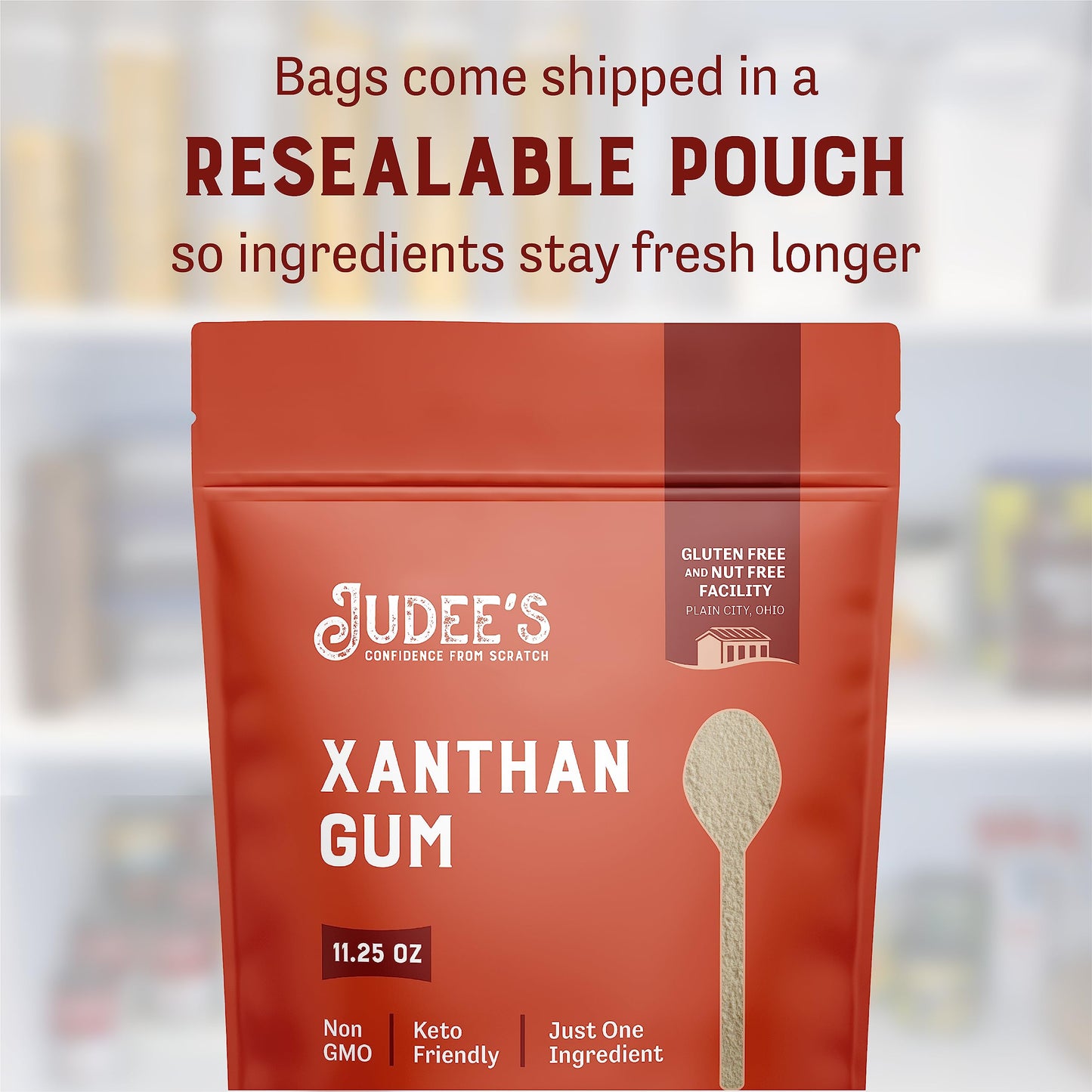 Judees Xanthan Gum 11.25 Oz - 100% Non-Gmo, Keto-Friendly - Gluten-Free And Nut-Free - Gluten-Free Baking Essential - Great For