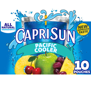 Capri Sun Pacific Cooler Mixed Fruit Flavored Juice Drink Blend, 10 Ct Box, 6 Fl Oz Pouches