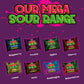 Barnetts Mega Sour Candy 4 Pack - Handmade British Sweets - Raspberry, Apple, Watermelon & Fruits - Party or Gift Treat (454g x