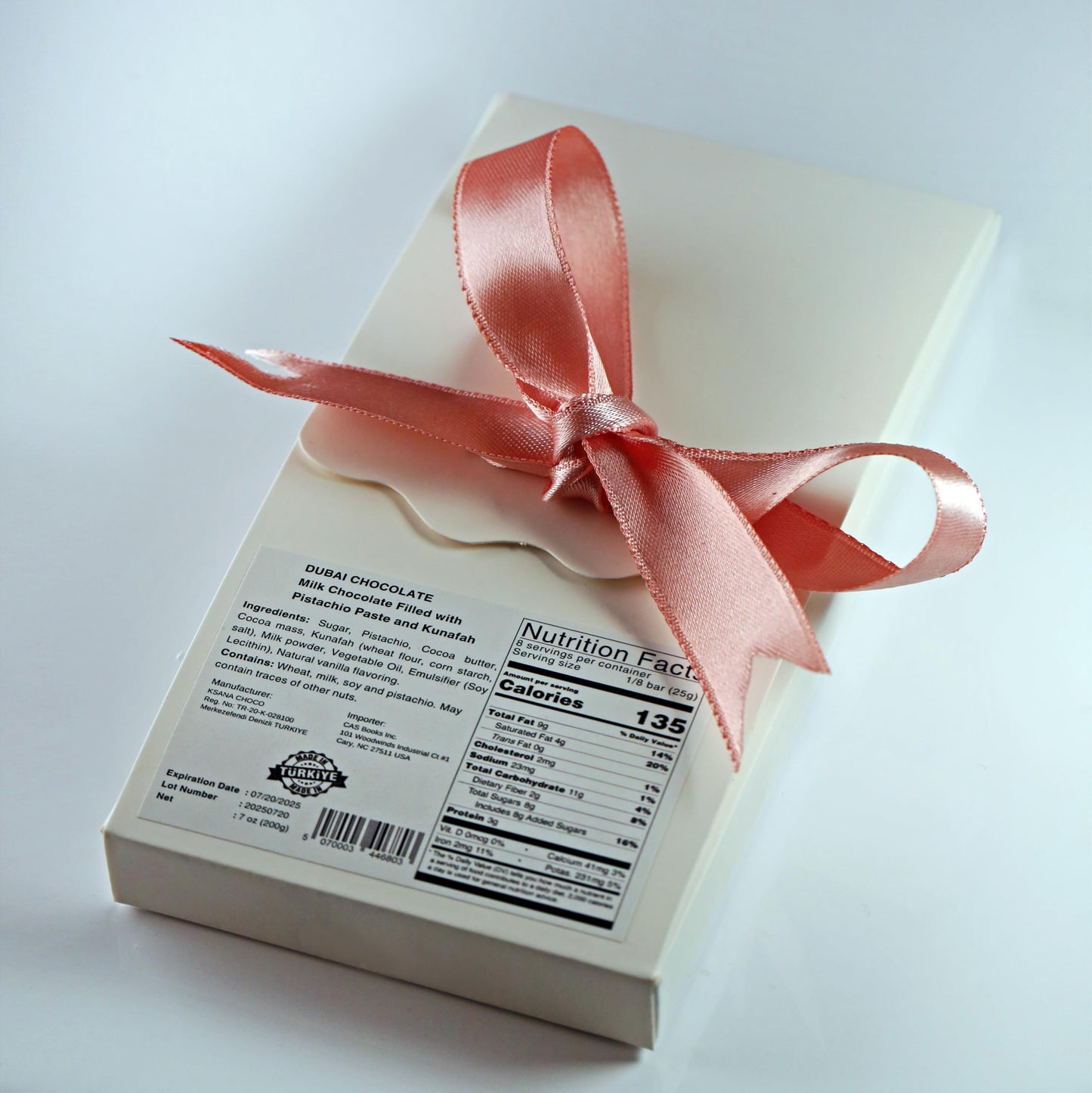 Narperi Chocolate Bar with Pistachio Cream and Kunafah - 7 oz Full Size