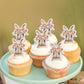 Keaziu 40-Pack Edible Wafer Paper Easter Cupcake Toppers - Rabbit Ears Party Decorations - Food Decor Appetizers Top Picks