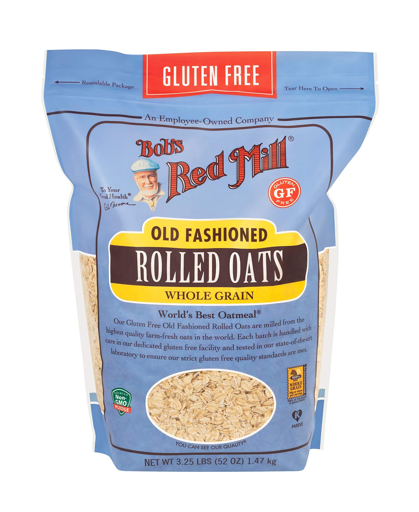 Bob's Red Mill Gluten Free Old Fashion Rolled Oats, 52-ounce (Pack of 4)