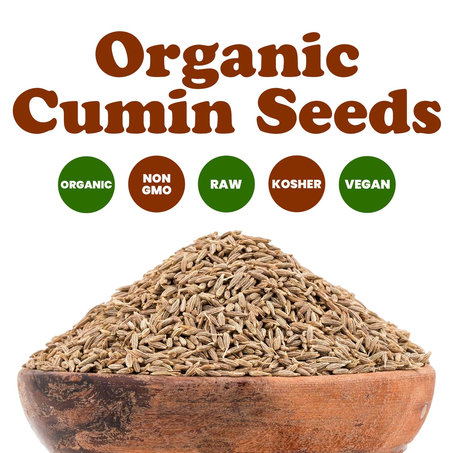 Food To Live Organic Cumin Seeds, 2 Pounds - 100% Natural, Non-Gmo, Aromatic Seasoning, Perfect For Spices, Baking And Pickling,