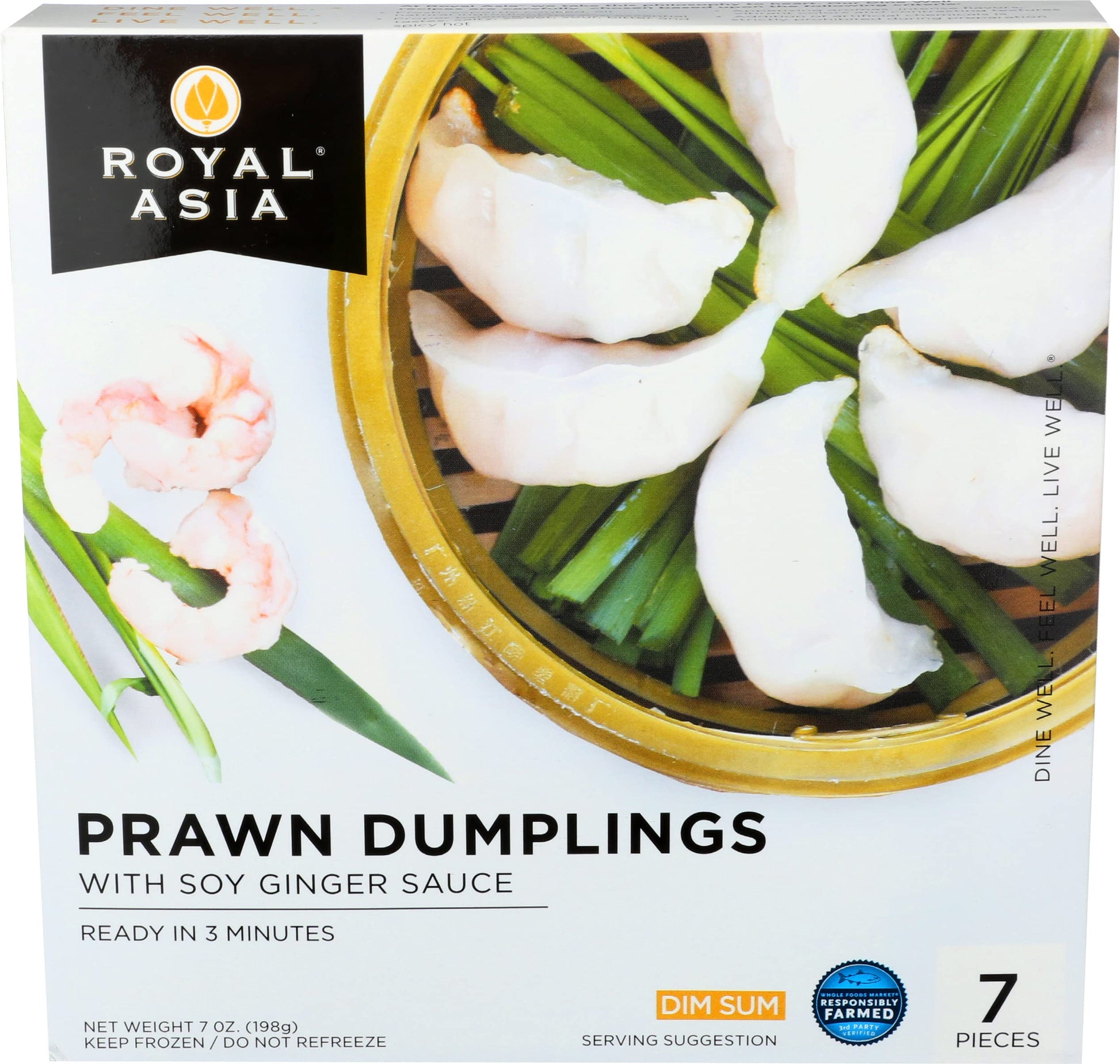 Royal Asia, Prawn Dumplings with Soy Ginger Sauce, 7 Ounce (Frozen)
