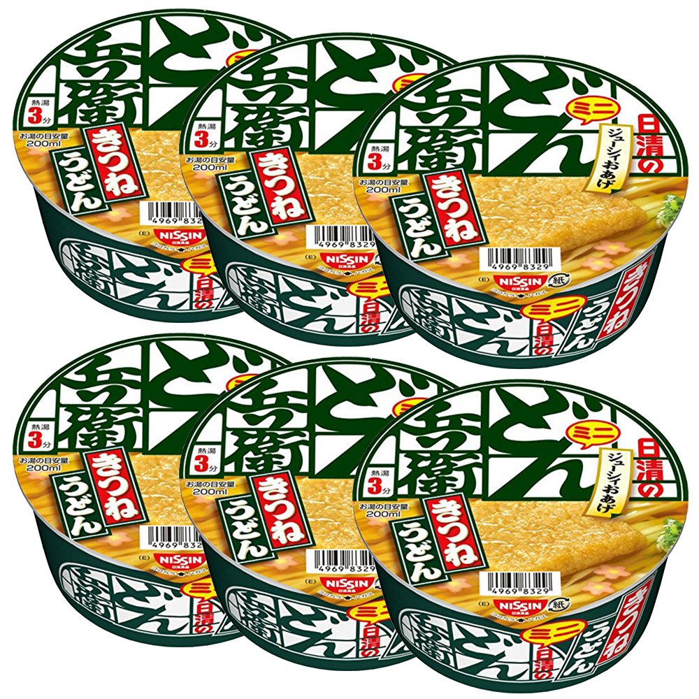 Donbei Mini 1.5oz 6pcs Set Japanese Wheat Noodles In A Hot Soup Topped With Deep Fried Tofu 6pcs Instant Noodle Ninjapo