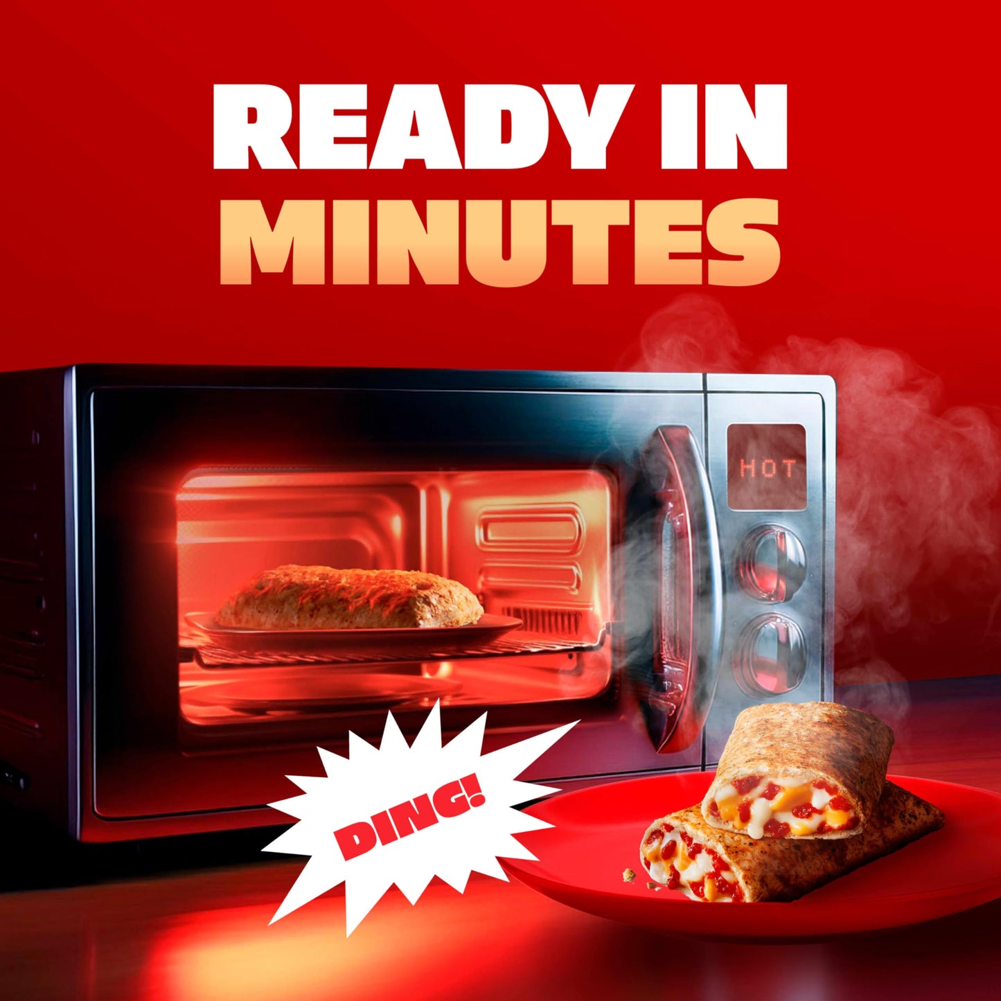 Hot Pockets Four Cheese Pizza, Pizza Pockets, Pizza Snacks, Frozen Air Fryer Snacks, 9g Protein, Frozen Sandwiches, 4-Pack