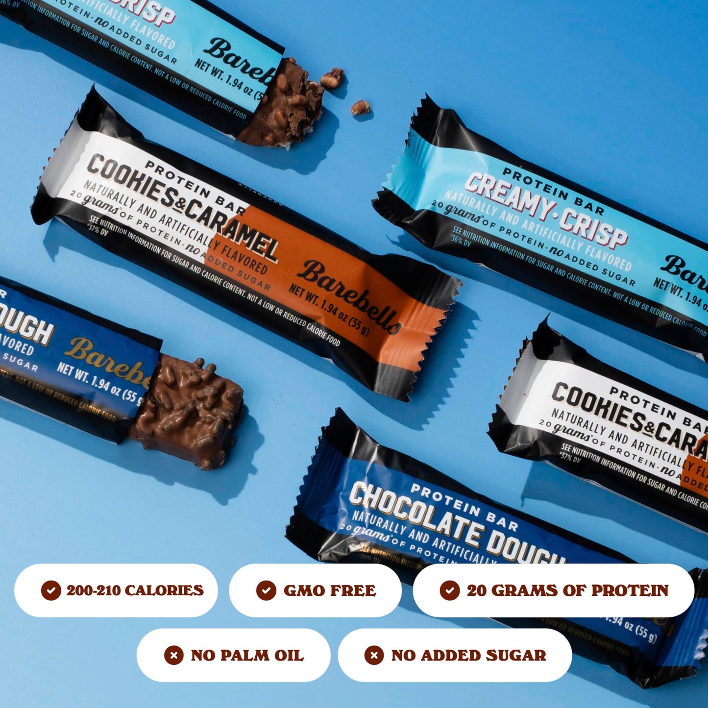 Barebells Starter Pack (3 Mix Pack) – 36 Total Bars, High Protein Snacks, With 20G Protein & No Added Sugar – On-The-Go Breakfast Or Post-Workout Treat, Cookies And Caramel, Creamy Crisp, Brownie Dough
