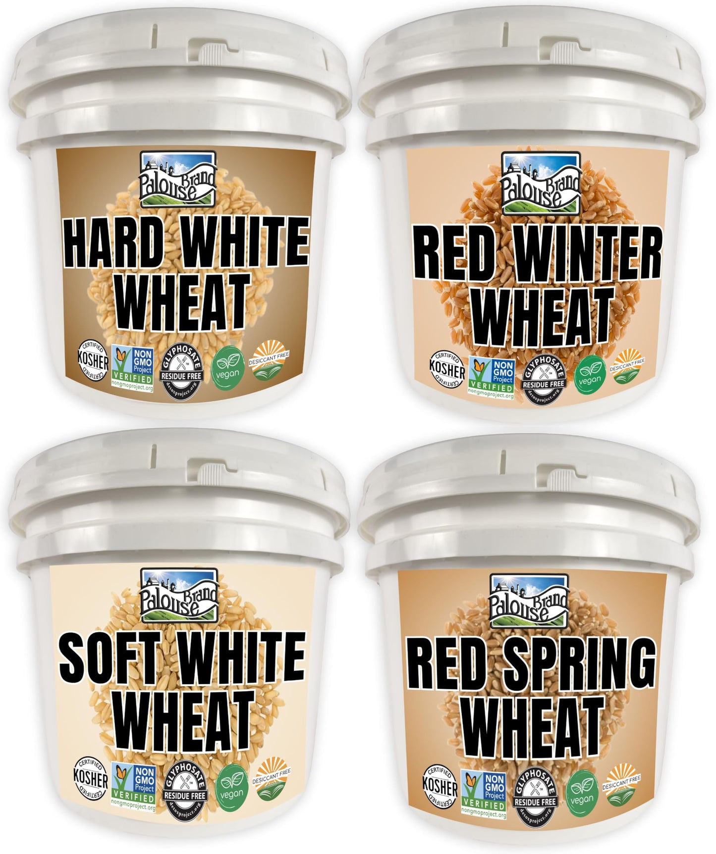 Certified Glyphosate Residue Free Wheat Berries | 100 LBS | Hard White, Soft White, Hard Red Winter, Hard Red Spring Wheat Berri