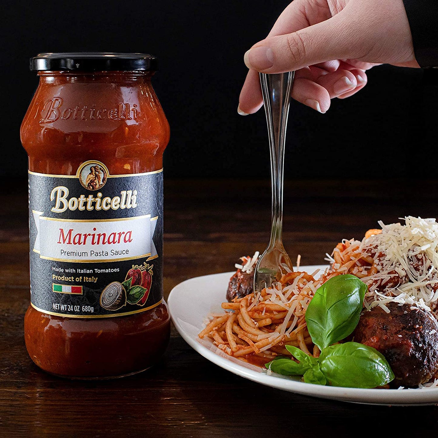 Marinara Premium Italian Pasta Sauce By Botticelli, 24Oz Jars (Pack Of 2) - Product Of Italy - Whole30 Approved - Gluten-Free -