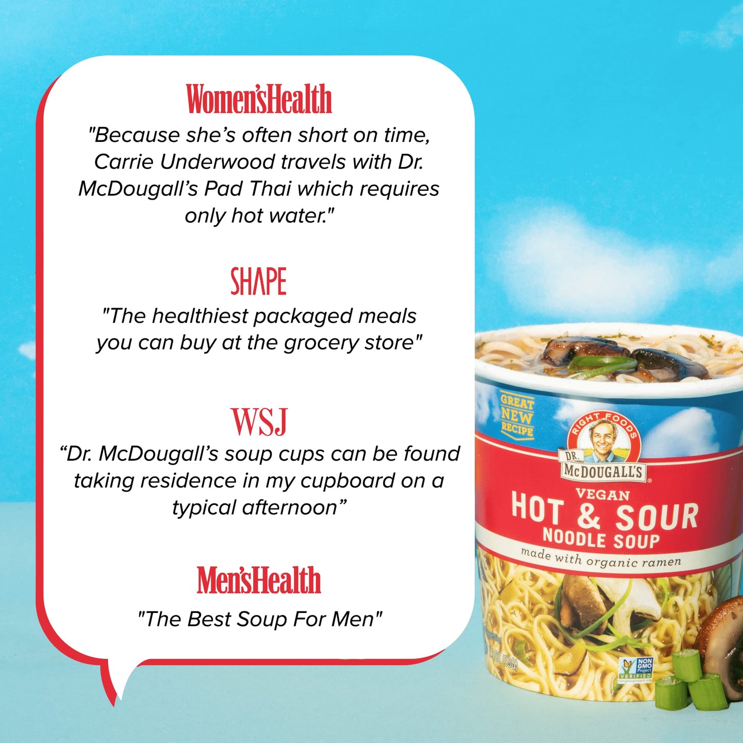 Dr. Mcdougall'S Hot And Sour Vegan Ramen Soup - Spicy Ramen Noodles - Instant Ramen Noodle Cups - Non-Gmo Instant Hot Noodles -