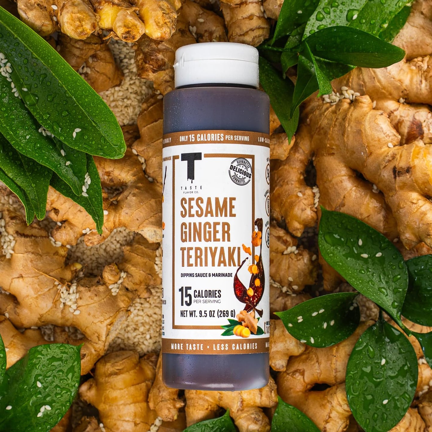 Taste Flavor Co. Grilling, Dipping Sauce and Marinade, Great Tasting, Low-Calorie Sauces, Keto Friendly, No Oils (5 Pack, Sesame