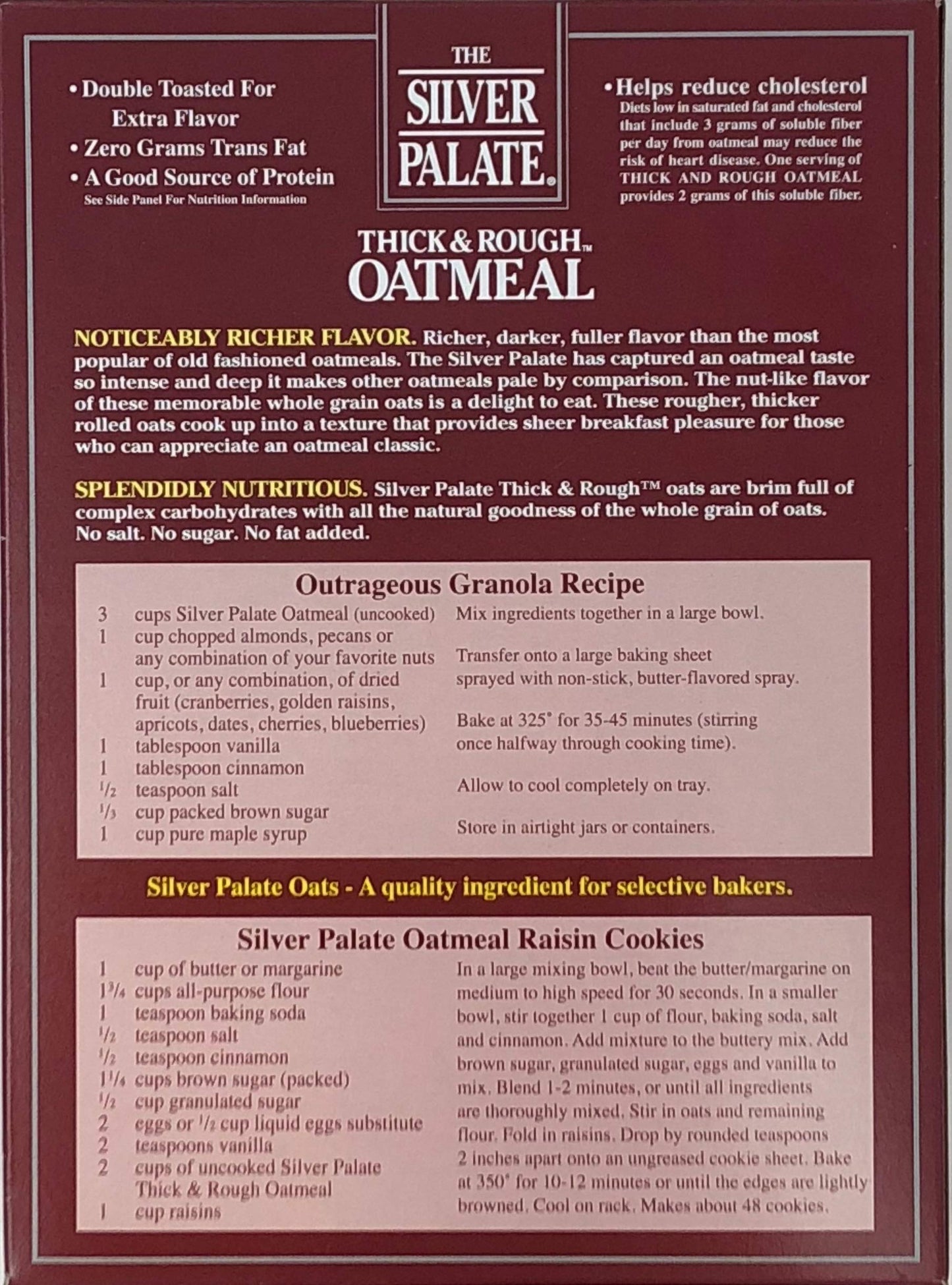The Silver Palate Oatmeal, Thick & Rough, 14-Ounce Box (Pack of 4)