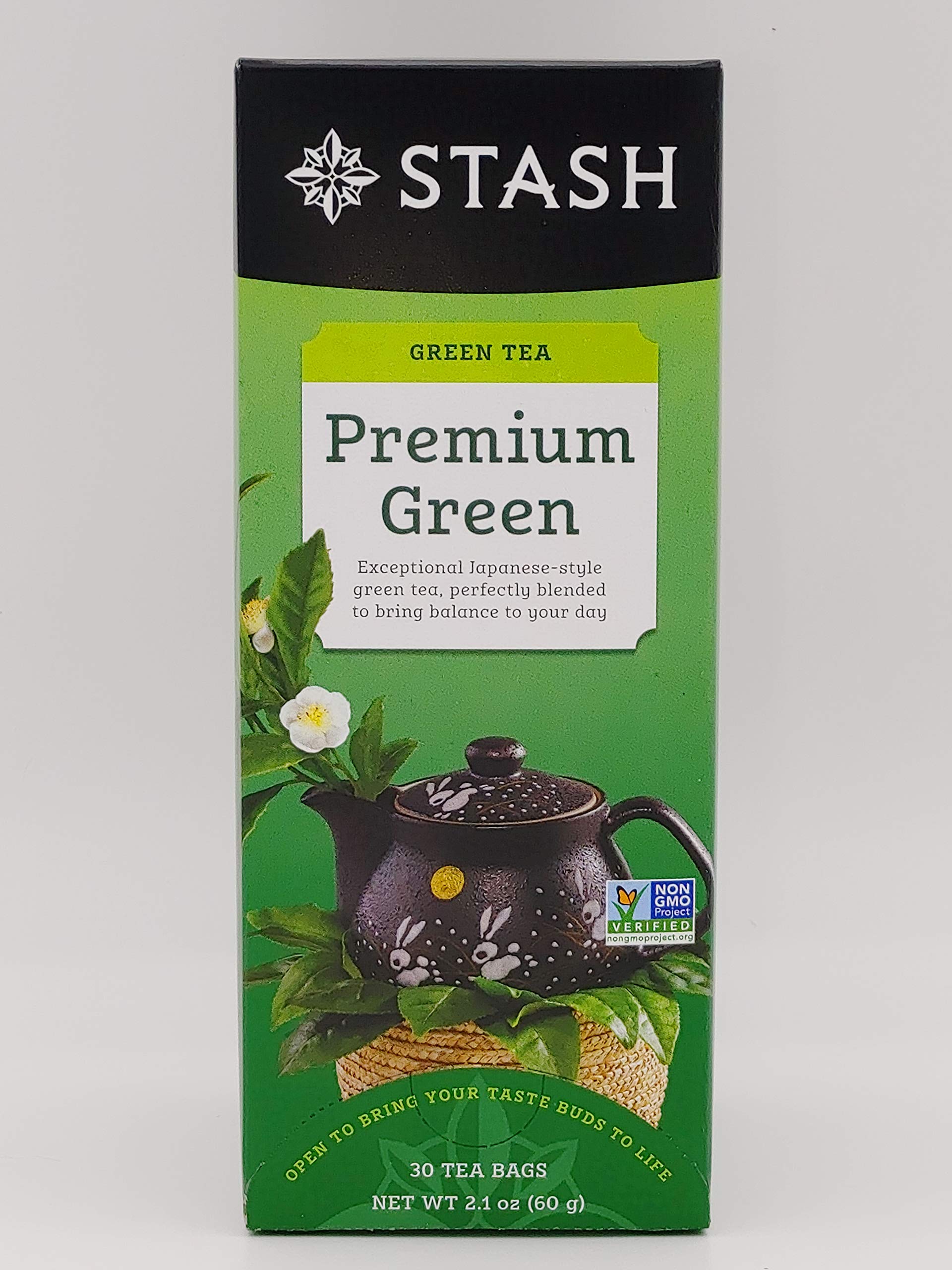 Sunsery Stash Premium Green Tea - Box of 30 Count, Natural Flavor, Pack of 1