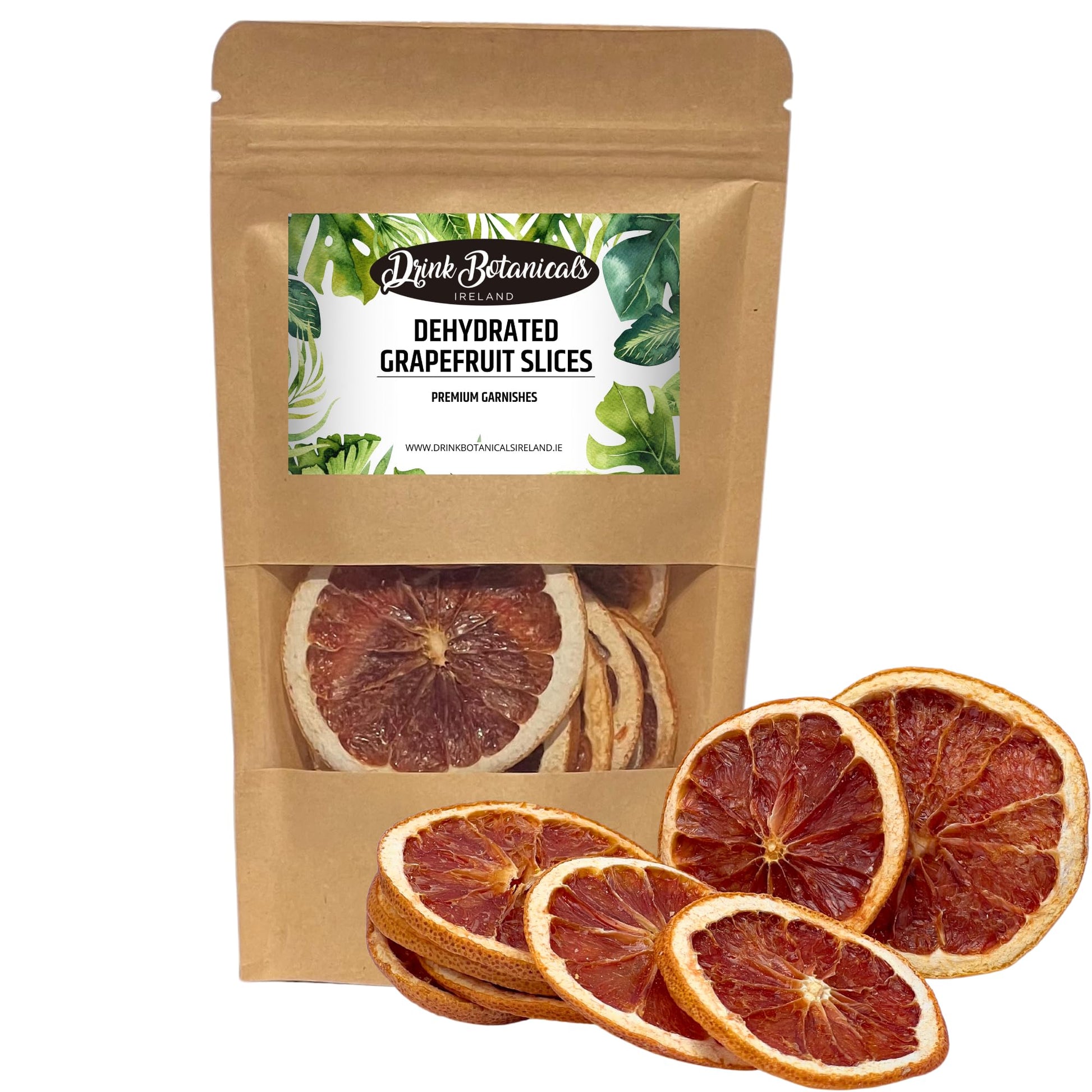 Drink Botanicals Dried Grapefruit Slices Wheels | 100% Natural | 1.41 Oz / 40 Grams | Gluten Free | Ideal for Cocktails & Decoration