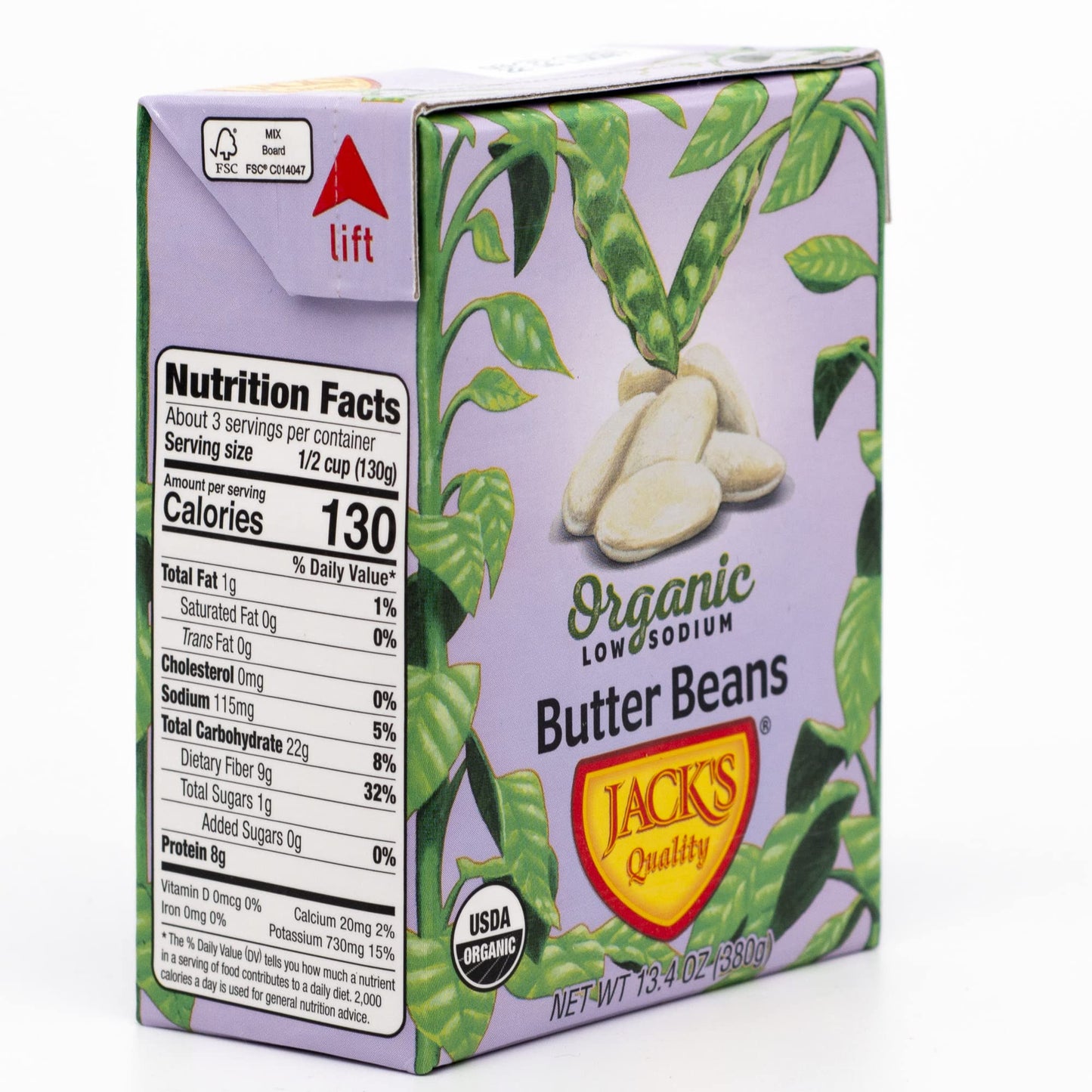 Jacks Quality Butter Beans - Case of 8 - 13.4 OZ (8x13.4 OZ)