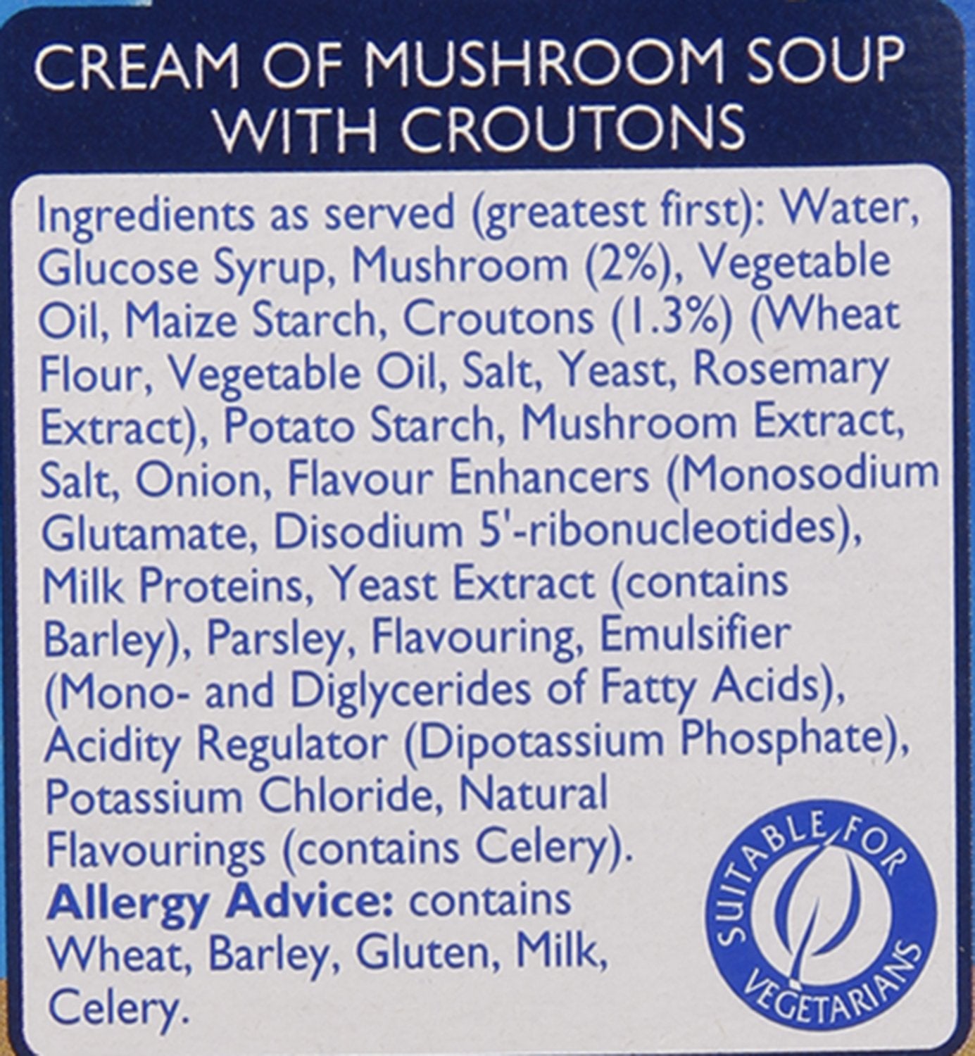 Batchelors Cup A Soup with Croutons Cream of Mushroom 4S 99G