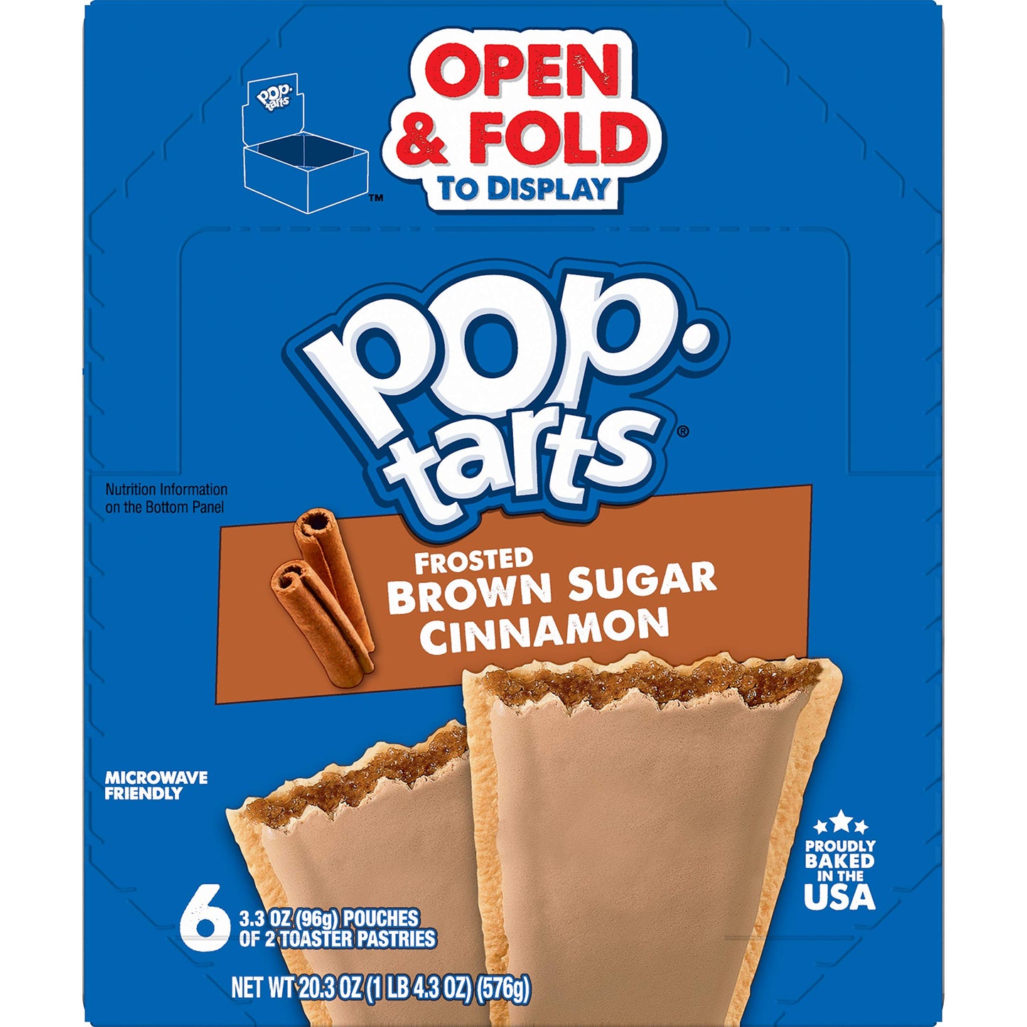 Pop-Tarts Toaster Pastries, Breakfast Foods, Kids Snacks, Frosted Brown Sugar Cinnamon (144 Pop-Tarts)