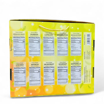 CHAVI Freeze Dried Exotic Tropical Fruits | Pack of 10 | Gift Box - No Added Sugars or Preservatives - Non-GMO, Vegan, Gluten-Fr