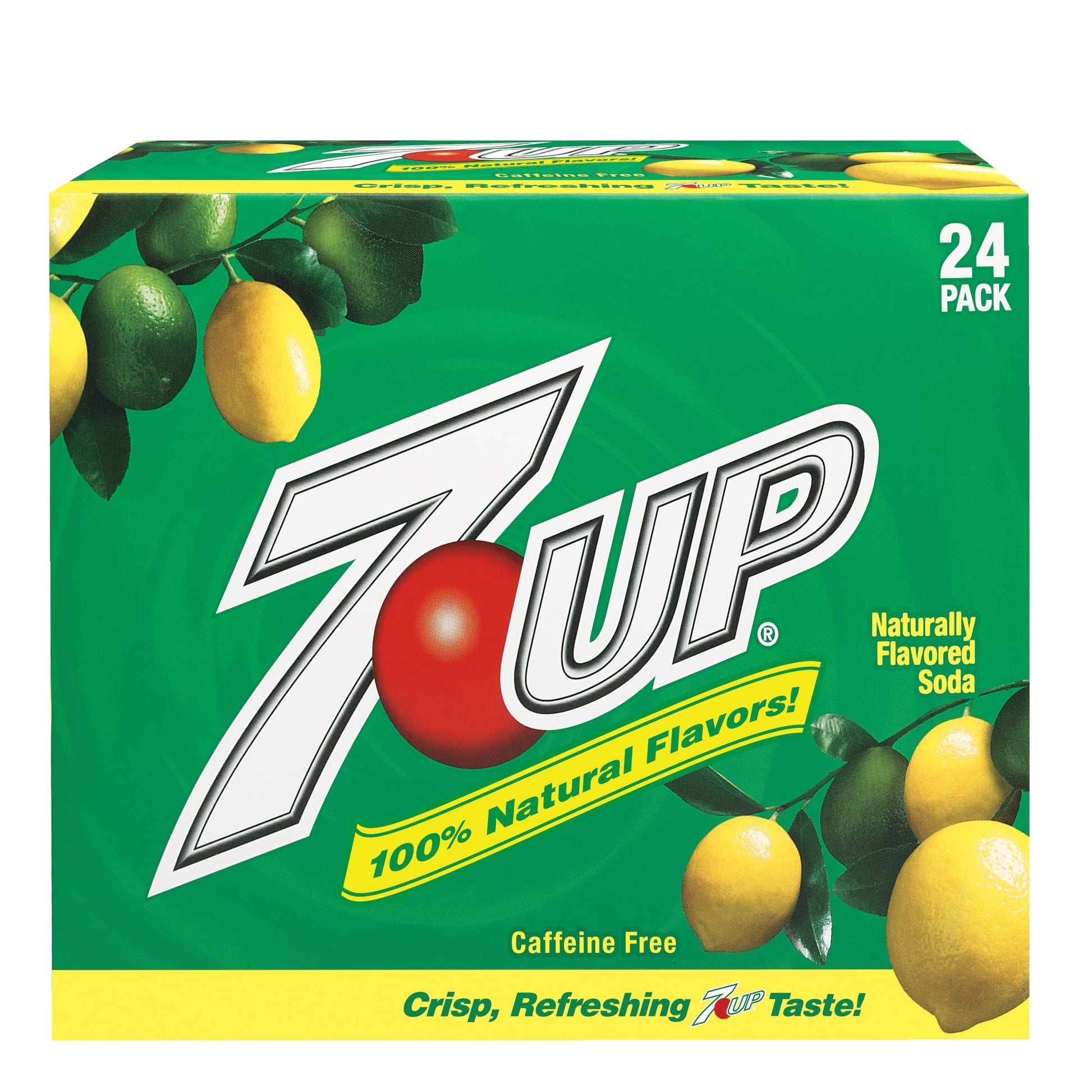7UP Soda Soft Drink, 12 Fl Oz, Pack of 24, Yellow, Model 621124