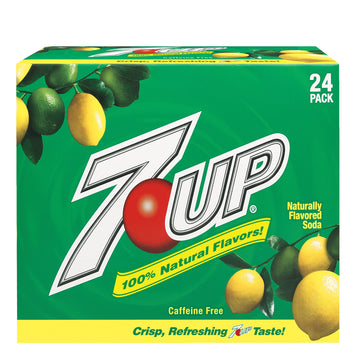 7UP Soda Soft Drink, 12 Fl Oz, Pack of 24, Yellow, Model 621124