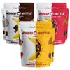 Monkey Brittle Healthy Snacks - Crispy Vegan Treats, Gluten-Free, 2 oz (Pack of 6) - Original, Cacao Coconut, Strawberry Banana Crunch