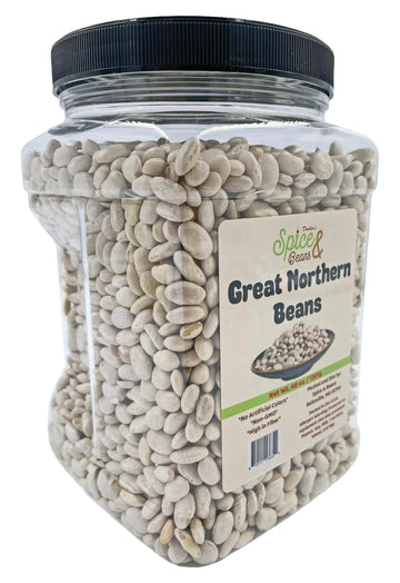 Dasher'S Spice & Beans Great Northern Beans | Resealable Jar | Non-Gmo | 3 Lbs.