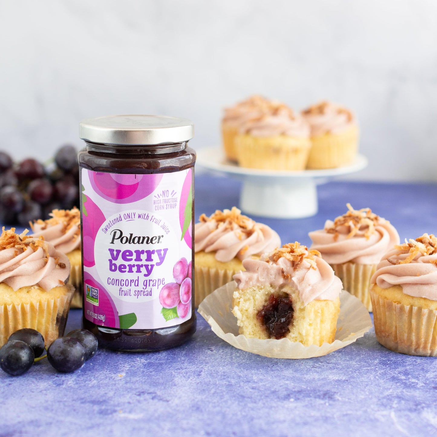 Polaner Verry Berry Fruit Spread, Concord Grape, 15.25 Ounce