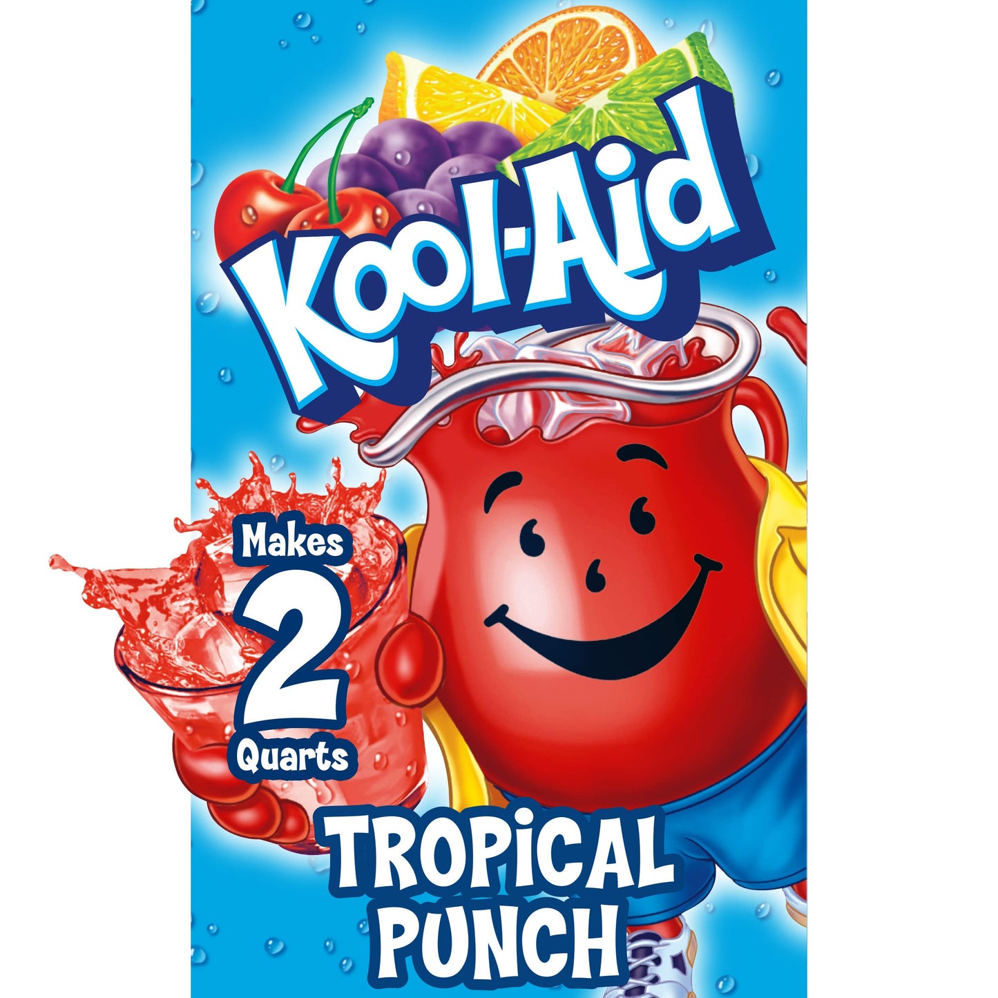 Kool-Aid Unsweetened Tropical Punch Powdered Drink Mix, Caffeine Free, 192 Count, 24.96 Ounce Pack