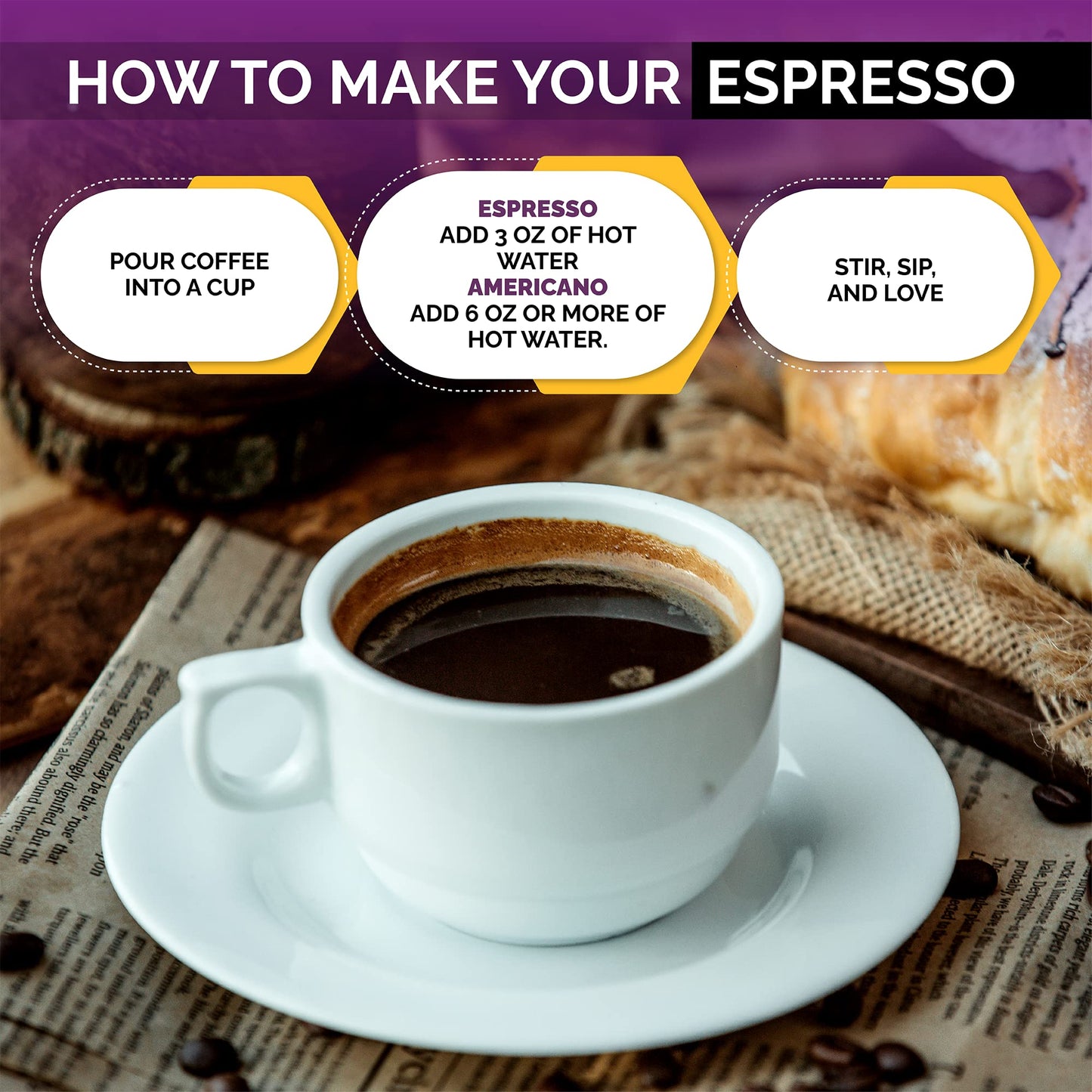 Grateful Earth Mushroom Coffee  Espresso Instant Coffee with Cinnamon  Turmeric  Lions Mane Mushrooms  L-Theanine  Chaga Super Brain Blend  Energy & Immune Support  Dairy & Gluten Free  2 Bags  40 Ct