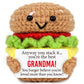 Avboda Mini Grandma Birthday Gifts From Granddaughter Grandson Handmade Crochet Burger Thankving Day Christmas For New Grandmother Great Grandma Nana Gigi Grammy Christmas Stocking Stuffers Ideas