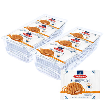 Daelmans Stroopwafel Caramel - The Original Stroopwafels, Toasted Dutch Waffle Cookies with a Creamy & Buttery Filling, Made In 