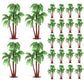 Gyufise 10 Pieces Plastic Green Palm Tree Coconuts Cupcake Toppers Miniature Palm Tree Figurines Cake Toppers Decorations For Mi