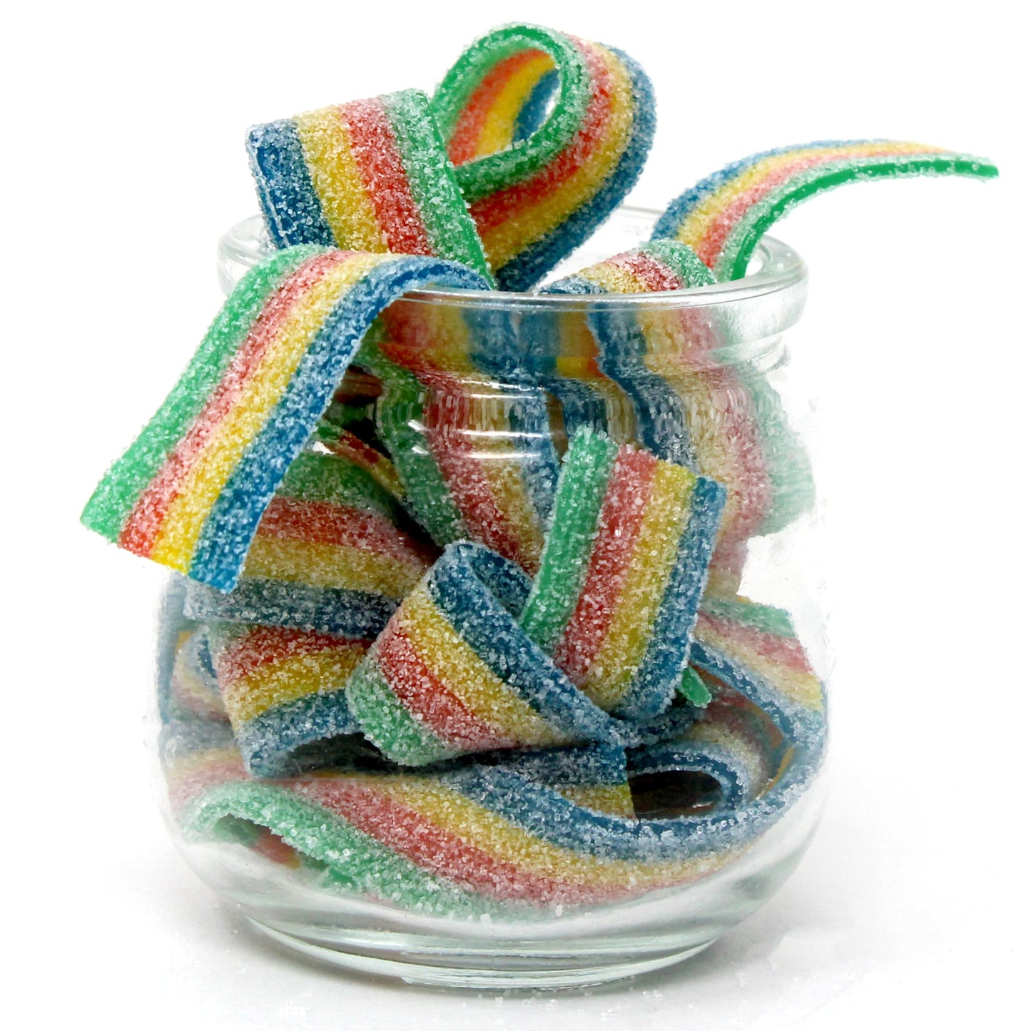 Snacktery Rainbow Sour Belts - Vibrant & Tangy Colorful Rainbow Sour Strips - Non Gmo, Vegan & Kosher Sour Gummy Candy - 4 Ounce