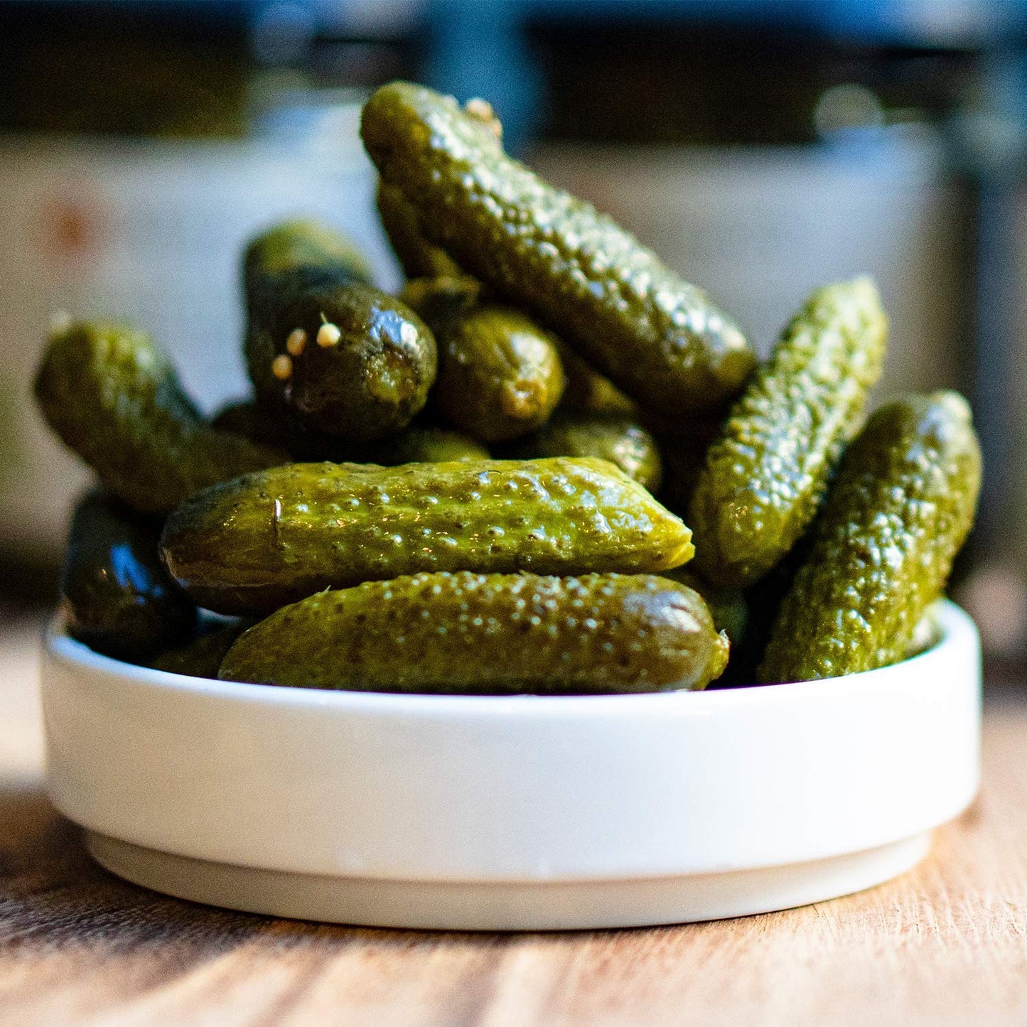 Organic Cornichons Pickles - 12.3 Oz / 348 G - Sweet & Sour Dill Gherkins With Mustard Seeds
