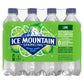 Ice Mountain Sparkling Water, Zesty Lime, 16.9 Fl Oz Bottles, Pack of 8