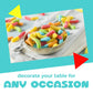 Sour Neon Gummy Worms Candy (1 Pound Bag)
