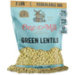 ONE IN A MILL Green Lentils 2LB Bulk Resealable Bag | For Soup, Stews, & Curries | All-Natural Plant-Based Protein | OU Kosher
