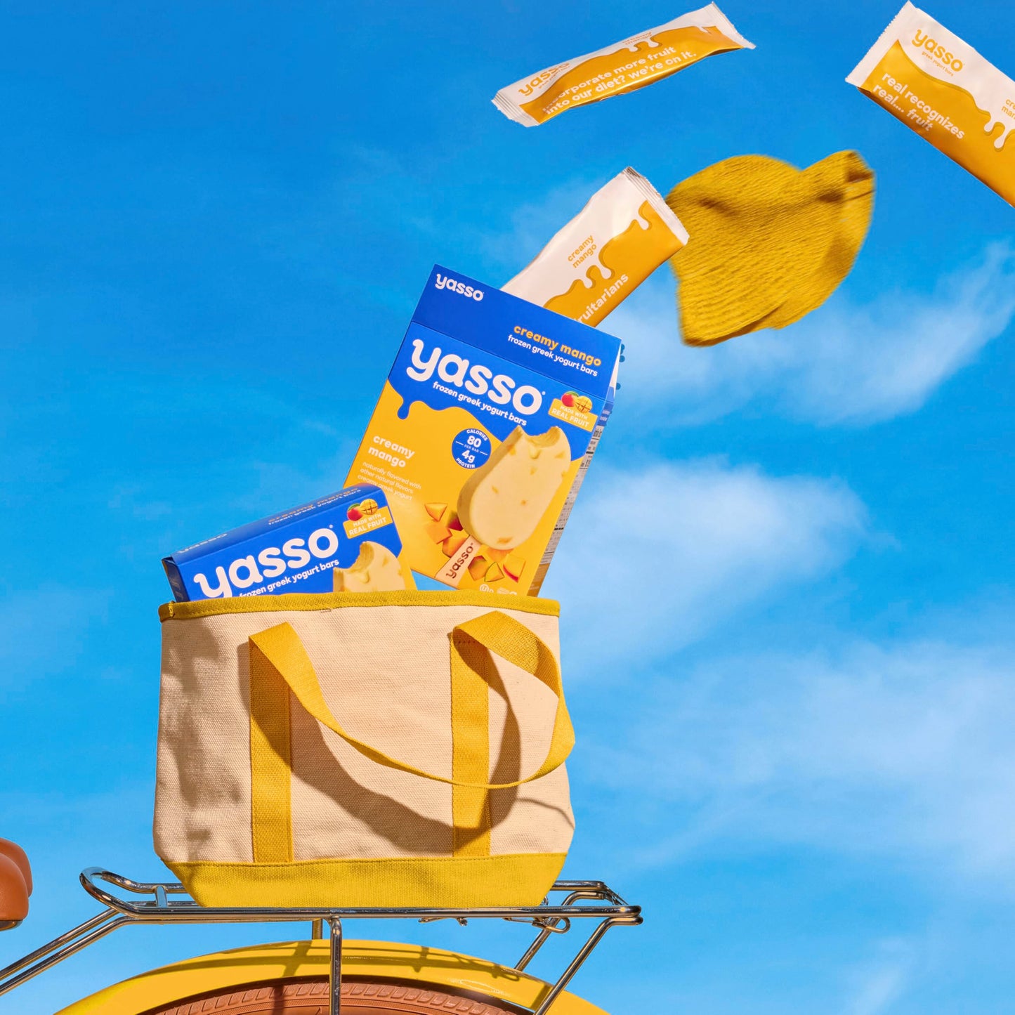 Yasso Frozen Greek Yogurt Bars Creamy Mango Bars 4 Count for a ridiculously creamy frozen snack made with the goodness of greek