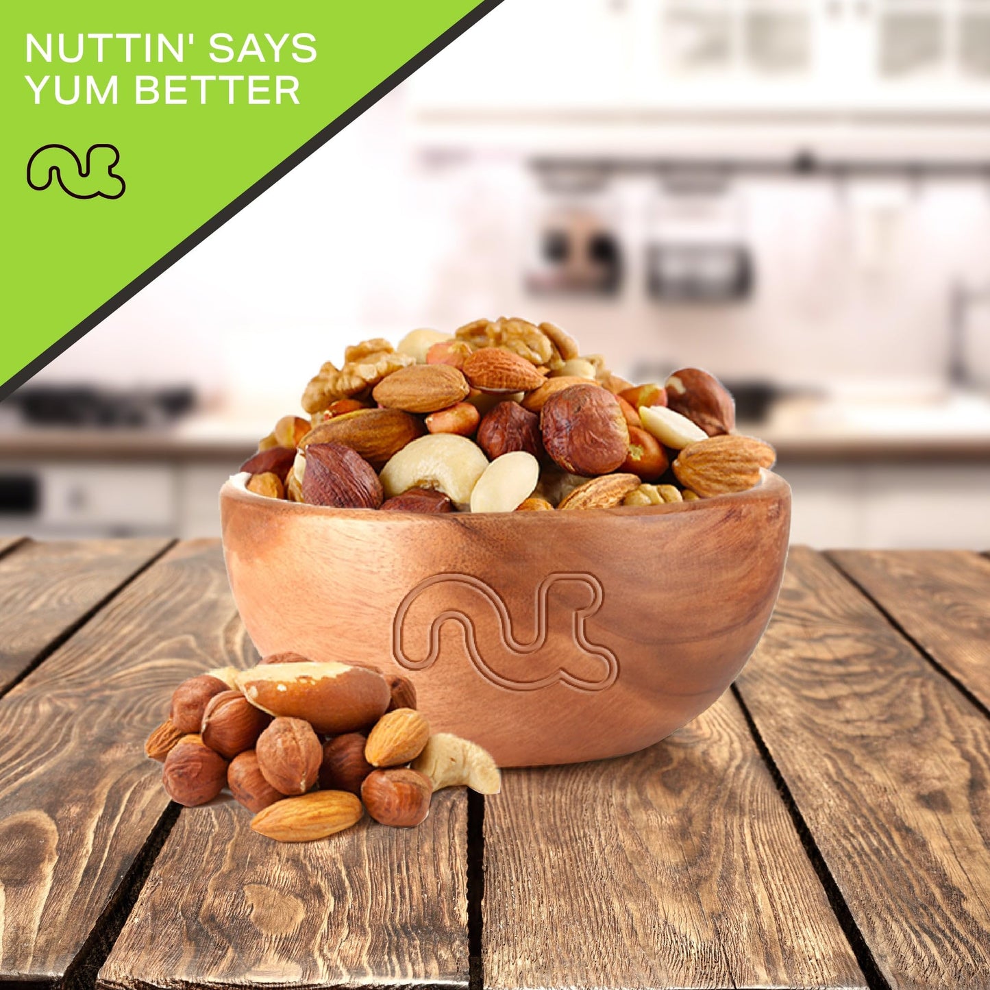 Nut Cravings Roasted & Salted Mixed Nuts - Brazil, Pecan, Almond, Hazelnut, Cashew - 48oz (3 LB) Resealable Bag