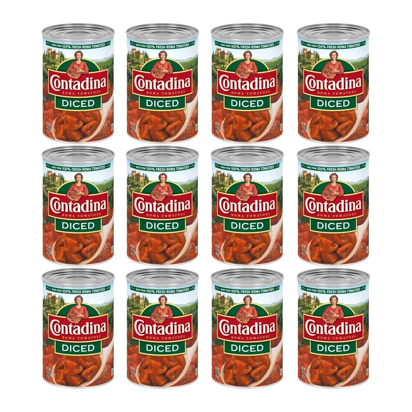 Contadina Diced Tomatoes, 14.5 Oz (Pack Of 12 Cans)